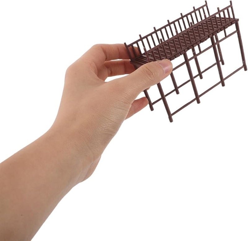 نموذج جسر صيني مصغر من البلاستيك للتركيب يدويًا، زينة حديقة آسيوية - Image 4